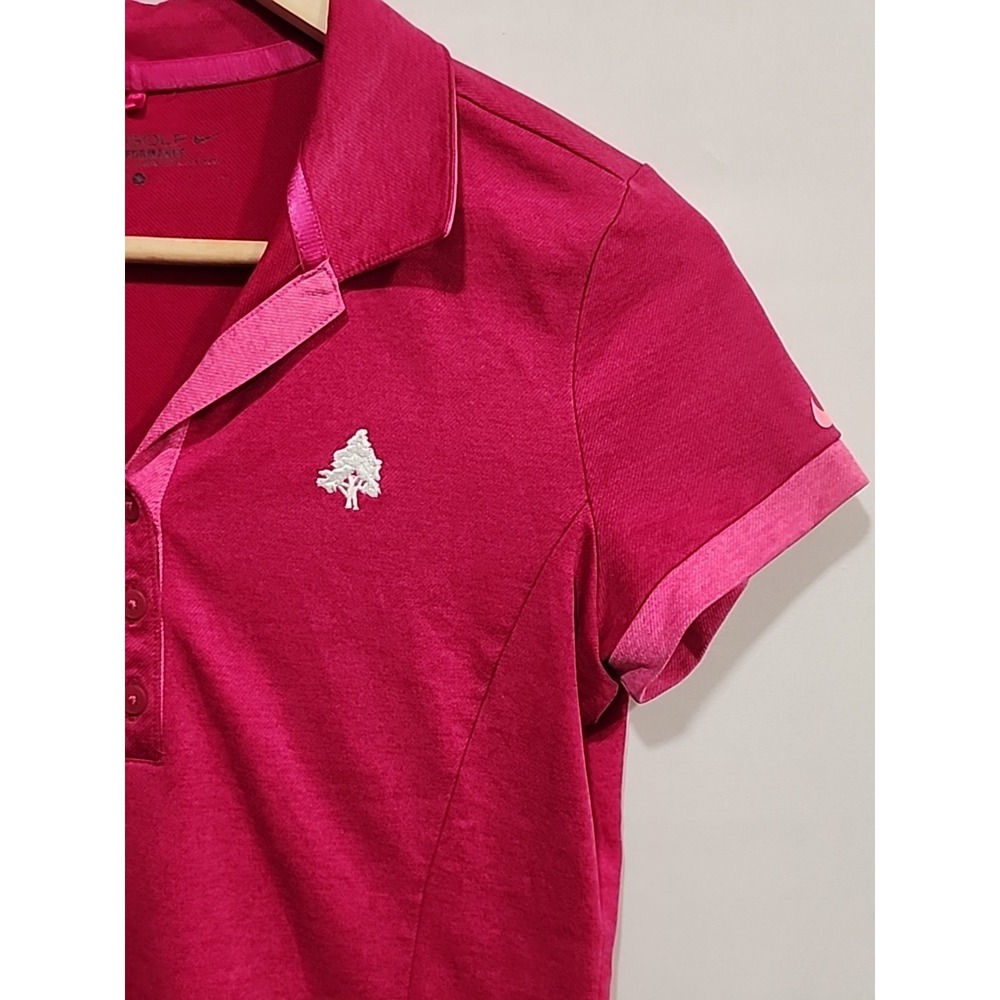 Nike Golf Tour Performance Dri-Fit Shirt Womens S Dark Fuchsia, Short Sleeve - Picture 3 of 12